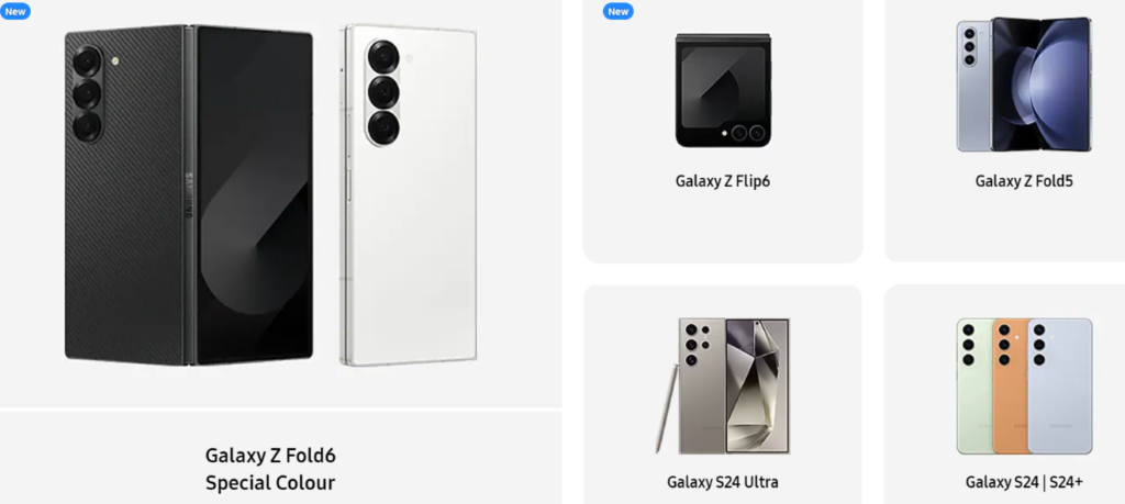 Samsung galaxy series's smartphones